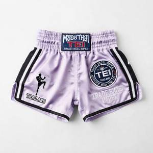 Pantalones Cortos de Muay Thai y Kickboxing Personalizados con Logotipo Frontal, para Hombre, de Alta Calidad, Transpirables, de Secado Rápido, Ajuste Clásico - Product Image 1