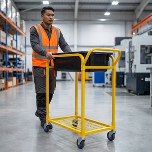 Mobile Warehouse Picking Cart for Order Fulfillment Steel Mesh <b>Trolley</b> Vietnam Factory ISO Certified High Efficiency Sale - Product Image 5