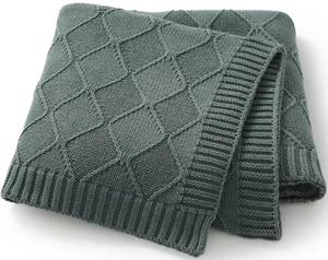 Manta Tejida a Máquina 100% Algodón |   Manta Decorativa Suave de Punto Trenzado para Sofá |   Manta Ligera de Punto de Algodón Estilo Boho - Product Image 6