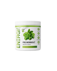 Poudre pré-entraînement EnergiNut Mojito sans sucre, sans produits laitiers, sans gluten, sans OGM, fabriquée aux États-Unis, pour l'énergie, la concentration et le soutien musculaire. - Product Image 1