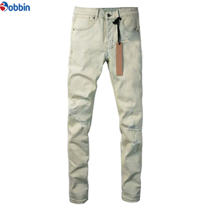 Jeans Negros Ajustados para Hombre, Estilo Casual, Desgastados, Cintura Media, 100% Algodón, Pierna Recta, Tallas Grandes - Product Image 6