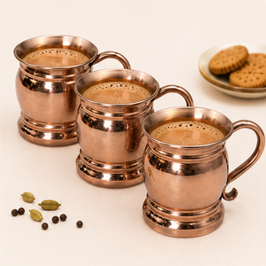Handcrafted Pure Solid Copper Moscow Mule Mug Traditional Barrel Style Beer for Ayurveda Health Benefits Drinkware for Home Bar - Product Image 3