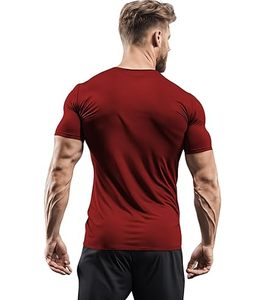 Camiseta Deportiva para Hombre, Venta al Por Mayor, Premium, Ajustada, Tejido Elástico, Personalizable con Serigrafía - Product Image 3