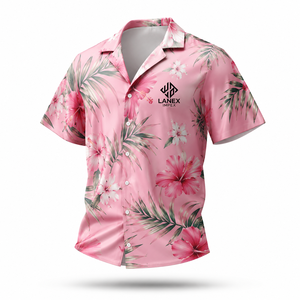Chemise Hawaïenne Personnalisée pour Femme à Col Camp, Boutonnée, en Polyester Premium, Imprimée par Sublimation à Motifs Floraux Tropicaux, pour Plage et Resort, OEM - Product Image 2