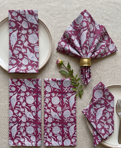 Servilletas Cuadradas de Algodón 100% Suave con Estampado a Mano, Artesanales Indias, Ecológicas, Reutilizables, de Lujo para Bodas, Venta al Por Mayor - Product Image 1