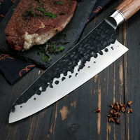 Handgemaakt milieuvriendelijk gesmeed extra scherp industrieel koolstofstaal ambidexter koksmes Viking Art houten handvat metaal 8-9,9 inch