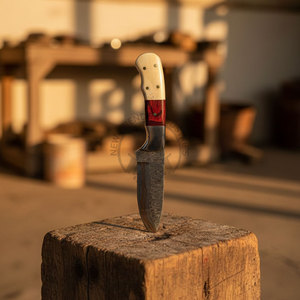 Limited Custom Handmade Copper Damascus Steel 9" 4mm Clip Point Industrial Grade Skinner <b>Knife</b> Wood <b>Handle</b> | OEM Custom <b>Knife</b> - Product Image 2
