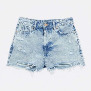 Short en jean premium pour femme, taille haute, double boutonnage, sexy, coupe ample, nouvelle collection, tendance été, vente en gros - Product Image 1
