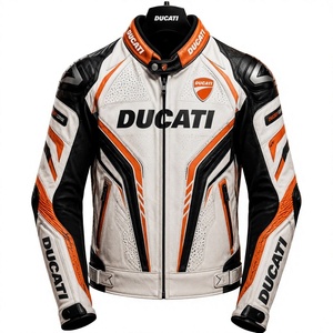 Men’s Rucati Cowhide Leather <b>Racing</b> <b>Jacket</b>/Chaqueta MotoCP Style CE Level 2 Armor Motorcycle Track Riding Protective Gear CE - Product Image 2