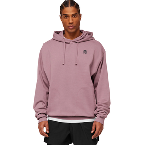 Sweat-shirt à capuche rose clair surdimensionné pour homme, en molleton épais, coupe décontractée, style streetwear - Product Image 1