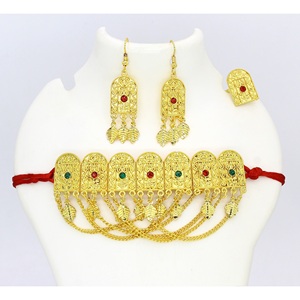 Martasha designer islamique ramadan spécial plaqué or EAU bijoux spécial dubai bijoux collier boucle d'oreille ensemble arabe bijoux - Product Image 1