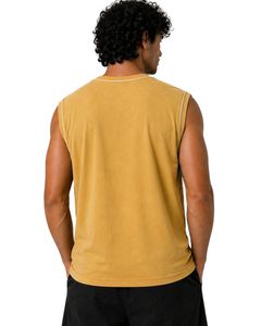 Camiseta sin Mangas Color Amarillo Mostaza para Hombre, Jersey de Algodón Premium, Chaleco Deportivo Informal de Verano, Ligero, Transpirable, Ajuste Personalizado - Product Image 2