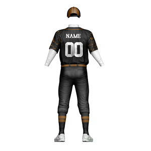 Uniforme de Béisbol para Hombre, Diseño de Camuflaje Negro, Colores Personalizados, 100% Poliéster Antibacterial, Logotipo Personalizado - Product Image 2