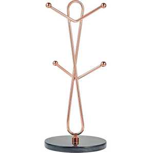 Gold Metal Coffee Mug Holder Stand with Decorative Bird and <b>Wire</b> Basket for Coffee Pods Pastel Ceramic Cup Organizer <b>Rack</b> - Product Image 1