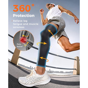 Manchon de compression pour jambe ultra respirant, léger et extensible, pour le soutien des jambes, la sécurité et le fitness - Product Image 2