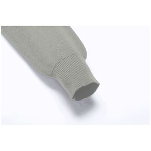 OEM Pull en tricot fin 100% coton pour hommes coupe régulière Pull à col rond à manches longues Ultra-luxueux Texture douce à l'avant Bon - Product Image 5