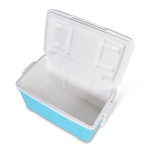 Glacière rigide Laguna 48 QT bleu aqua et blanc, rotomoulée pour une rétention maximale de la glace - Product Image 2