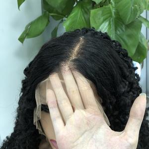 Cheveux humains vietnamiens doublement étirés birmans de 30 pouces noir de jais de densité 200% avec une qualité supérieure frontale - Product Image 2