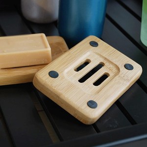 Handmade Natural Acacia Wood Rectangle <b>Soap</b> <b>Dish</b> | Self Draining Anti-Slip <b>Soap</b> Holder | Classic Eco-Friendly Bathroom Organizer - Product Image 4
