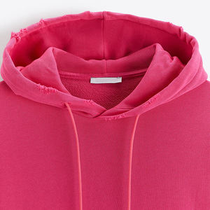 Wholesale Custom Men's Embroidered <b>Hoodie</b> with Pocket American Street Hip Hop Style <b>Trendy</b> Hole Design 100% Cotton Autumn Print - Product Image 6