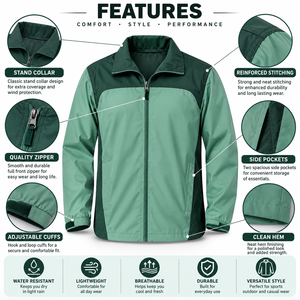 Unisex <b>Waterproof</b> Windbreaker Hoodie Zip-Up Rain <b>Jacket</b> <b>Packable</b> Lightweight Solid Breathable Outdoor High Quality - Product Image 5
