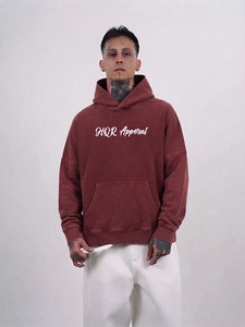 Sudadera con Capucha Negra Unisex, Logotipo Bordado en Morado y Dorado, Estampado en la Espalda, Estilo Urbano, Manga Larga, Algodón Grueso, Invierno - Product Image 5