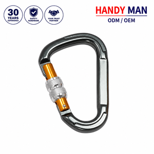 Mosquetón de Aluminio para Escalada de Montaña, con Cierre de Rosca Tipo D, Anodizado, 88g, HM A713KSG, Apertura de 23.5mm, 25KN, CE y UIAA - Product Image 1