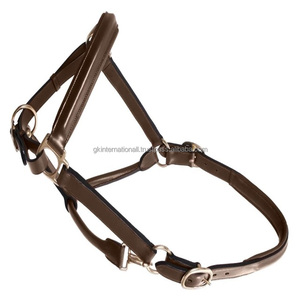 Cabestro de Carreras de Caballos de cuero de sillín genuino duradero acolchado suave de vaca extra cómodo y accesorios de caballo a bajo precio - Product Image 1