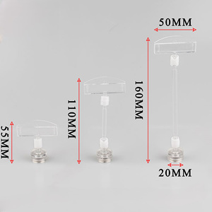 Clips Transparentes para Estantes, Flexibles, de Doble Extremo Ajustable, de Plástico, para Exhibición POP - Product Image 3