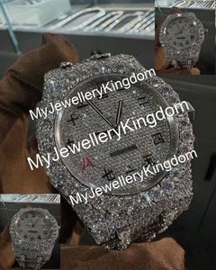 นาฬิกา Mossinate สแตนเลสสตีล VVS มอยส์ซาไนต์ นาฬิกาจักรกลเพชร นาฬิกาผู้ชาย ฮิปฮอป ประดับเพชรเต็มเรือน ผ่านการทดสอบเพชร - Product Image 4