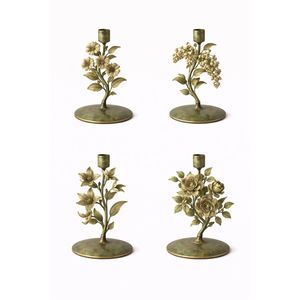 Luxury Brass Olive <b>Branch</b> Candle Holder Vintage Metal Candelabra Green Leaf Taper Candlestick For Wedding Table Centerpiece - Product Image 3
