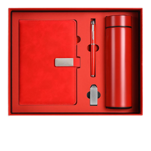 กล่องของขวัญสุดหรู บรรจุภัณฑ์ A4/A5 แก้วน้ำ สมุดโน้ตปกหนัง พร้อมกล่องของขวัญ  โลโก้บริษัท  ชุดสมุดโน้ตสีขาวแบบกำหนดเอง - Product Image 5