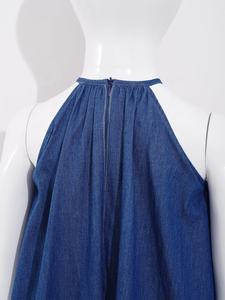 Combinaisons en Jean Mode pour Filles de 6 à 16 <span class=keywords><strong>Ans</strong></span>, sans Manches, Jambes Larges – Salopettes Décontractées en Jean pour Enfants - Product Image 3