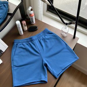 Fashion Terry Drawstring Custom Logo Blank Summer Jogger Cotton <b>Fleece</b> Sweat <b>Shorts</b> for Men solid color <b>shorts</b> for men - Product Image 2