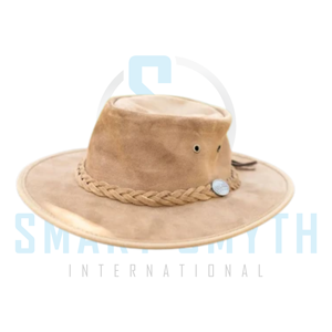 Sombrero Vaquero Occidental de Cuero Premium con Banda Trenzada para Equitación, Actividades Ecuestres, Rancheras y al Aire Libre - Product Image 4