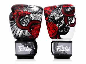 นวมชกมวยแฟร์เท็กซ์รุ่นใหม่ คุณภาพดีที่สุด หนังแท้ สำหรับ MMA มวยไทย พร้อมลายพิมพ์ดิจิทัล อุปกรณ์ฝึกซ้อม - Product Image 1
