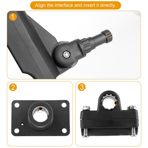 Supporto rotatorio girevole di 360 gradi regolabile per Kayak da 1 pezzo supporto per canna da pesca barca con asta di morsetto grande non incluso - Product Image 1
