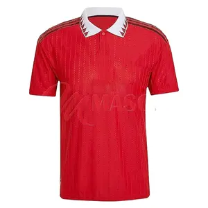 Camisa de futebol personalizada por atacado, camisa vintage respirável personalizada para homens, roupa de treino, camisa de futebol