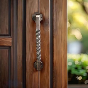 Poignée de portail en fer forgé résistant à la rouille – Forgée à la main, facile à installer – Pièce décorative de style Asie de l'Est. - Product Image 6