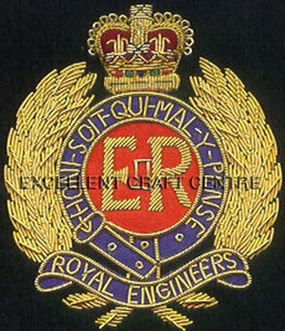 ROYAL ENGINEERS High Quality Lace Embroidered 3D Patch <b>Sew</b>-On Fabric Badge Safety <b>Pin</b> Customizable Luxury Design for Garment - Product Image 2