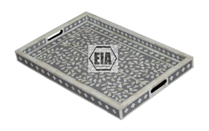 Bandejas de soporte con incrustaciones de hueso de fregona negra de alta calidad con bandejas de chocolate superior de acrílico para vacaciones de Eid en Kuwait - Product Image 3