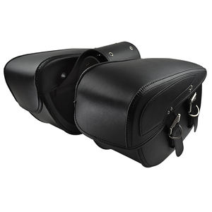 Alforjas Laterales para Motocicleta de Cuero Negro, Ligeras, Impermeables y Aisladas, de 20-36L, para Motos Cruiser y Touring - Product Image 2