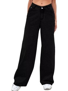 Pantalones Vaqueros Retro de Cintura Media y Pierna Recta para Mujer, Estilo Japonés, Desgastados, Casuales, a Bajo Precio, Jeans Modernos al por Mayor - Product Image 6