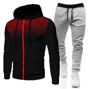 Premium men's coordinated athletic sets. Sleek hoodies and matching <b>joggers</b> in soft. breathable fabric. Ideal for gym. - Product Image 2