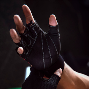 Gants de musculation en cuir synthétique microfibre avec logo personnalisé, respirants, ajustables, demi-doigts, pour la gym, le sport, le cyclisme, unisexe, robustes - Product Image 4
