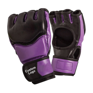 Gants de MMA hybrides sur mesure, 8 oz, rembourrage épais, paume ouverte, cuir synthétique, fermeture auto-agrippante, légers, arts martiaux - Product Image 5