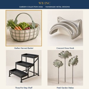 Panier de récolte en métal avec poignée, panier de jardin en fil de fer vert sauge pour la récolte de légumes et d'œufs - Product Image 3