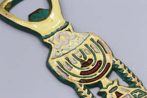 Abrebotellas esmaltado Abridor de botellas de cerveza de latón bronce de la mejor calidad Diseño vintage Herramienta de Bar Mini abridor de bolsillo elegante - Product Image 3