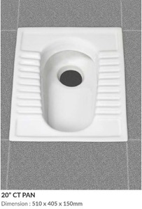 CT PAN MODEREN DESIGN MULTI-PURPOSE HOSPITAL SCHOOL RESTROOM MALL LAB LIFETIME WARRANTY 510x405x105mm - Product Image 2