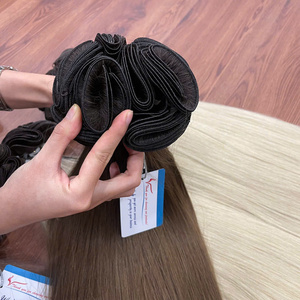 Christmas Sale Vietnamese <b>Hair</b> Hand <b>Tied</b> Double Weft Remy <b>Hair</b> Extensions Colored Human <b>Hair</b> Ready To Ship - Product Image 6